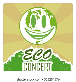 eco concept illustration, vector design