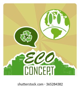 eco concept illustration, vector design