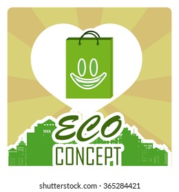 eco concept illustration, vector design