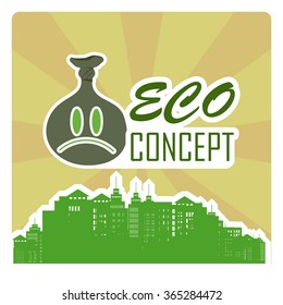eco concept illustration, vector design