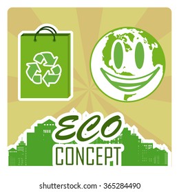 eco concept illustration, vector design