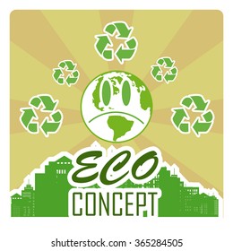 eco concept illustration, vector design