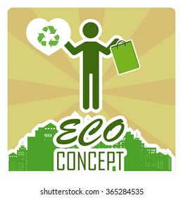eco concept illustration, vector design