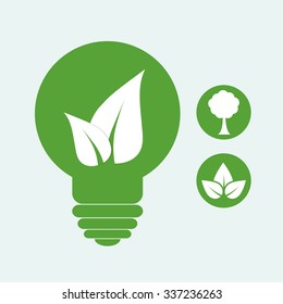 Eco concept with leaf icon design, vector illustration 10 eps graphic
