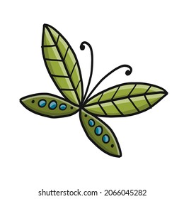 Eco concept logo. Green Butterfly for your design