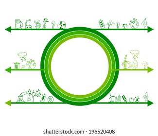 Eco concept. Tree with earth