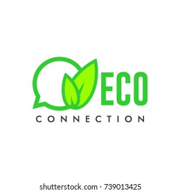 Eco Connecton Logo Vector Template Design