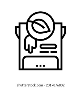 eco conscious paint line icon vector. eco conscious paint sign. isolated contour symbol black illustration