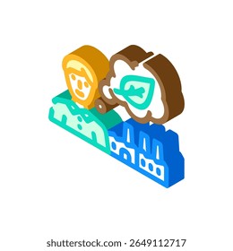 eco conscious production isometric icon vector. eco conscious production sign. isolated symbol illustration