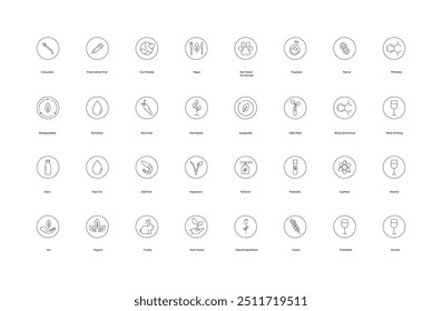 Eco Conservation and Sustainable Icons, Green, Nature, Earth, Renewable, Recycle, Clean Energy, Ecology 