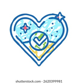 eco cosmetic for sensitive skin doodle icon sketch vector. eco cosmetic for sensitive skin sign. isolated symbol illustration