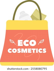 Eco Cosmetics Bag Vector Illustration