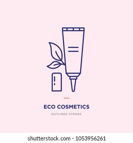 Eco Cosmetics Line Icon