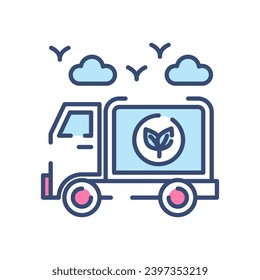 ECO Courier icon in vector. Illustration