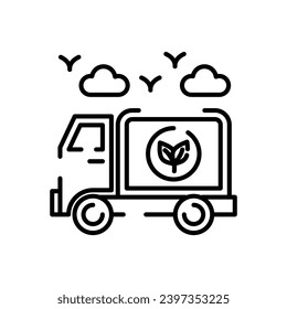 ECO Courier icon in vector. Illustration