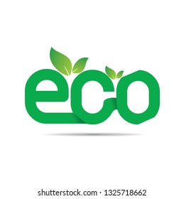 eco creative logo green with leaf rounded shape 3