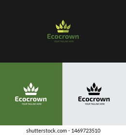 Eco Crown Logo Design Template