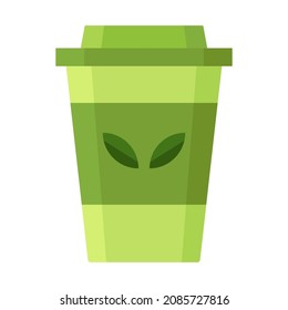 ilustración de vector de clipart plana de la copa ecológica