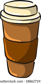 Eco cup ,illustration,vector on white background