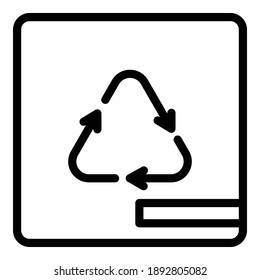 Eco cycle arrows icon. Outline eco cycle arrows vector icon for web design isolated on white background