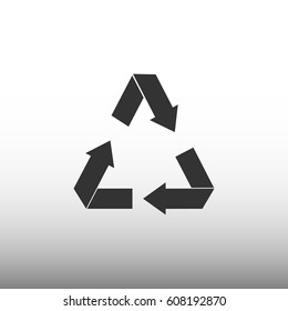 Eco cycle arrows icon set