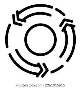 Eco cycle icon outline vector. Station energy. Alternative energy