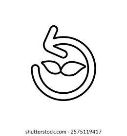 eco cycle icon Simple outline illustration