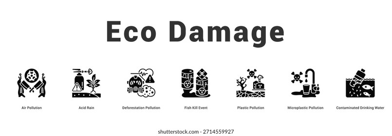 Ilustração moderna e limpa do banner da web com ícones temáticos para a comunicação visual