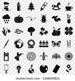 Eco decoration icons set. Simple style of 36 eco decoration vector icons for web for any design