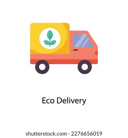 Eco Delivery Vector Flat Icons. Simple stock illustration stock
