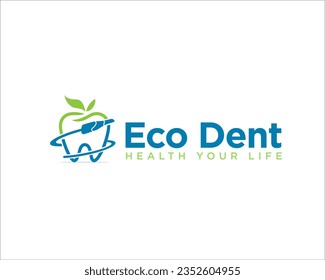 Eco dent logo designs for medical clinic and hospital logo