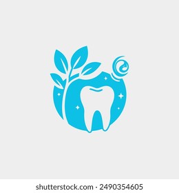 eco dental, dental care, dent, teeth, natural, green, dental, eco, dentistry logo template