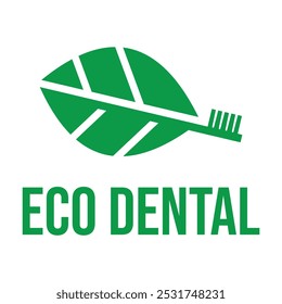 Diseño de logotipo minimalista plano eco dental