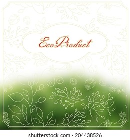 Eco design with blurry background, vector