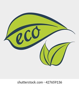 Eco design. Green concept. Earth protection icon