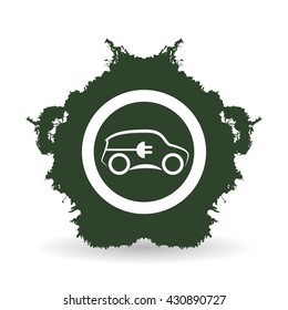 Eco design. Green icon. Isolated illustration , vector