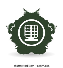 Eco design. Green icon. Isolated illustration , vector