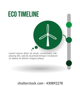 Eco design. Green icon. Isolated illustration , vector