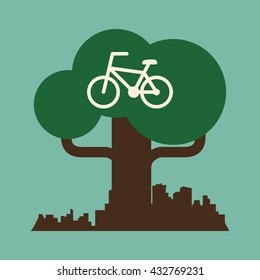 Eco design. Green icon. Isolated illustration , vector