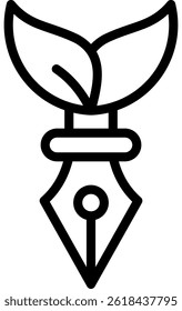 Eco Design Icon Outline Vector Illustration