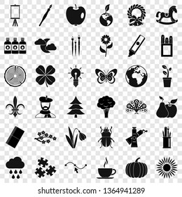 Eco design icons set. Simple style of 36 eco design vector icons for web for any design