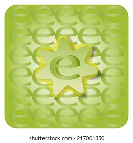 eco design with eco letter "e"