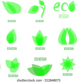 Eco design logos. Vector illustration