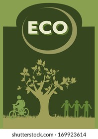 eco design over  background vector illustration 