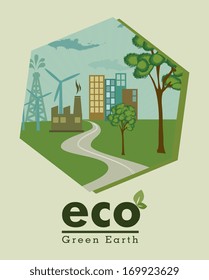 eco design over  background vector illustration 