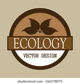 eco design over beige  background vector illustration 