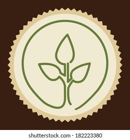 eco design over black  background vector illustration 