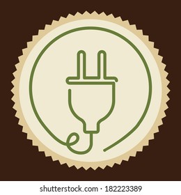 eco design over black  background vector illustration 