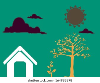 eco design over blue background vector illustration