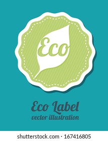 eco design over blue  background vector illustration 